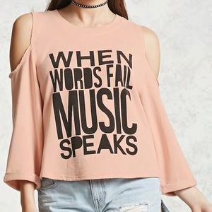 Forever 21 Pink Music Shirt